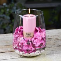 PURE søjlelys 130/70 Pink dekorativt lys bæredygtig naturlig voks