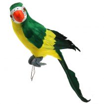 Dekorativ papegøje grøn 44cm