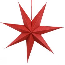Artikel Papirstjerne juledekorationslampe juterød 60x15cm
