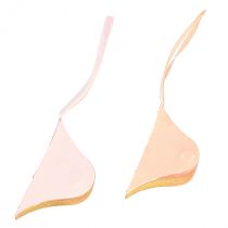 Artikel Papir julepynt, vintage pink abrikos, Ø8 cm, sæt med 4