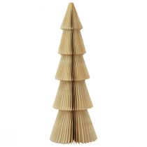 Artikel Papir Juletræ Lille Cremeguld H30cm