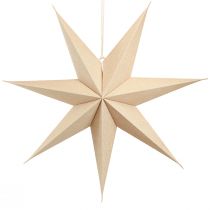 Artikel Papirstjerne natur med jute til belysning 60cmx15cm