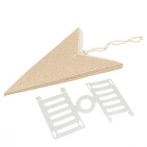 Artikel Papirstjerne naturlig med jute til belysning 60 cm x 15 cm
