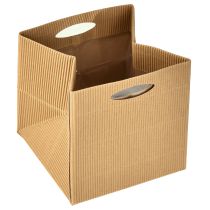 Artikel Papirpose 12 cm brun cremebeige gavepose 6 stk.