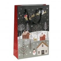 Artikel Gavepose papirpose Julelandsby H30cm 2stk