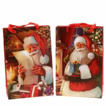Gaveposer Julemotiv Julemand rød 20cm × 30cm × 8cm sæt med 2 stk.