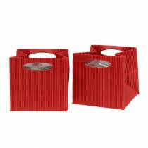 Artikel Papirpose urtepottepotter rød 12cm 12 stk