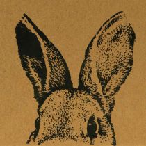 Gavepose påskepapirspose kaninbrun 12×6×15cm 8 stk