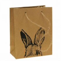 Gavepose påskepapirspose kaninbrun 16×6,5×20cm 6stk
