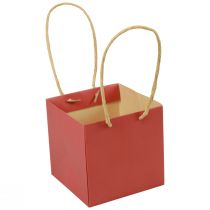 Papirposer røde med hank gaveposer 10,5×10,5cm 8stk