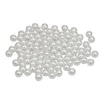 Dekorative perler til trådning af hobbyperler hvide 8mm 300g