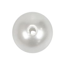 Dekorative perler til trådning af hobbyperler hvide 8mm 300g