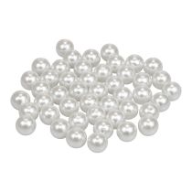 Dekorative perler til trådning af hobbyperler hvide 12mm 300g
