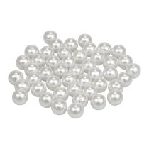 Dekorative perler til trådning af hobbyperler hvide 12mm 300g
