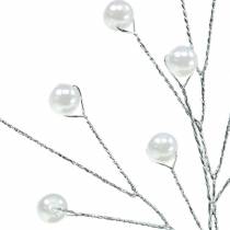 Artikel Perlegren hvid L18cm 2 stk