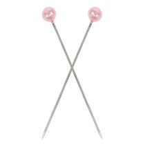 Perlehoved pins pink Ø4mm 4cm 150p