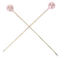 Artikel Perlehovednåle lyserøde Ø4mm 4cm 150 stk