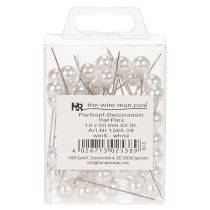 Artikel Perlehovedstifter Hvid Ø10mm 60mm