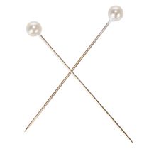 Artikel Hvide perlehovednåle, Ø4 mm, 40 mm