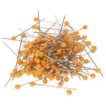 Artikel Orange perlehovedede nåle til blomsterartikler, Ø4 mm, 40 mm, 150 stk.