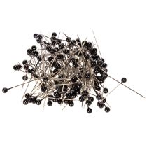 Artikel Blomsternåle med sorte perlehoveder, Ø4 mm, 40 mm, 150 stk.