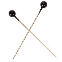 Artikel Blomsternåle med sorte perlehoveder, Ø4 mm, 40 mm, 150 stk.