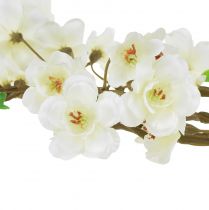Artikel Ferskenblomst gren kunstig creme fjeder 69cm