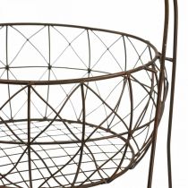 Plant etagere vintage metal kurvestativ 2-lags 62cm