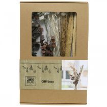 Artikel Dekorativ tørret blomsterbuket, lyserød vildblomstblanding DIY-sæt, kreativ borddekoration, 30-35 cm høj