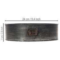 Artikel Plantekasse, dekorativ bageform, springform til plantning, metaldekoration Ø24cm H7,5cm
