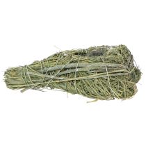 Artikel Dekorativt hjerte lavet af naturgræs med folieindlæg, 14 cm, 2 stk.