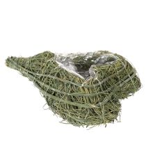 Artikel Plantehjerte lavet af naturmateriale med folieindlæg, 22 cm, 2 stk.