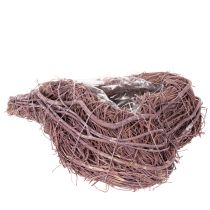 Artikel Dekorativt hjerte lavet af kviste med plantefolie, 20 cm, 2 stk.