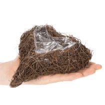 Artikel Hjerteformet plantekasse lavet af kviste med folie, 20 cm, 2 stk.