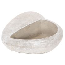 Artikel Hjerteformet plantekasse, støbt sten, dekorativ plantekasse, 17 cm