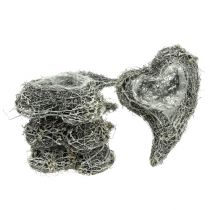 Artikel Dekorativ hjerteformet plantekasse med vinranke, hvid, kreativ planteidé til hjemmet og gave, plastfilm, sæt med 4, 15 cm x 23 cm x 5 cm