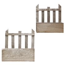 Artikel Plantekasse Mini-blomsterkasse i træ L22/25 cm Sæt med 2