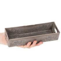 Artikel Kompakt rektangulær bakke, alsidig brug til dekoration og plantning, 23 cm