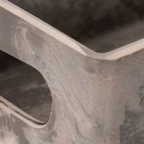 Artikel Kompakt rektangulær bakke, alsidig brug til dekoration og plantning, 23 cm