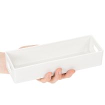 Artikel Rektangulær bakke med håndtag til opbevaring og borddekoration, 32 cm