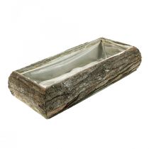 Plantekasse lavet af træ dekorativ planteskål med bark 33×15×7cm