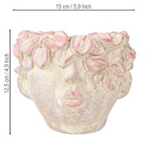 Artikel Plantehoved urtepotte til ophængning af betonlook pink H13cm
