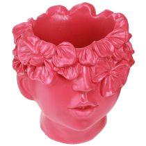 Artikel Plantehoved Polyresin Bust Planter Pink 13,5×13×14cm