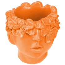 Artikel Plantehoved Plantekasse Buste Plantepotte Orange 13,5×13×14cm