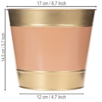 Artikel Metal urtepotte/blomsterpotte, Ø17 cm H14,5 cm, 4 stk.