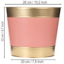 Artikel Metal urtepotte/blomsterkrukke, Ø26cm H22cm, 4 stk.