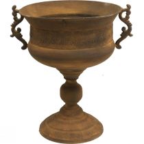 Plantekasse rust look kop vase stor metal Ø29cm H39cm
