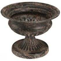 Artikel Plantekop Kalk Antik Look Sort Brun Ø20cm H15cm