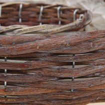 Artikel Plantering, planteskål, træ, naturgrå, Ø30/35 cm, sæt med 2.