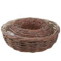 Artikel Plantering, planteskål, træ, naturgrå, Ø30/35 cm, sæt med 2.